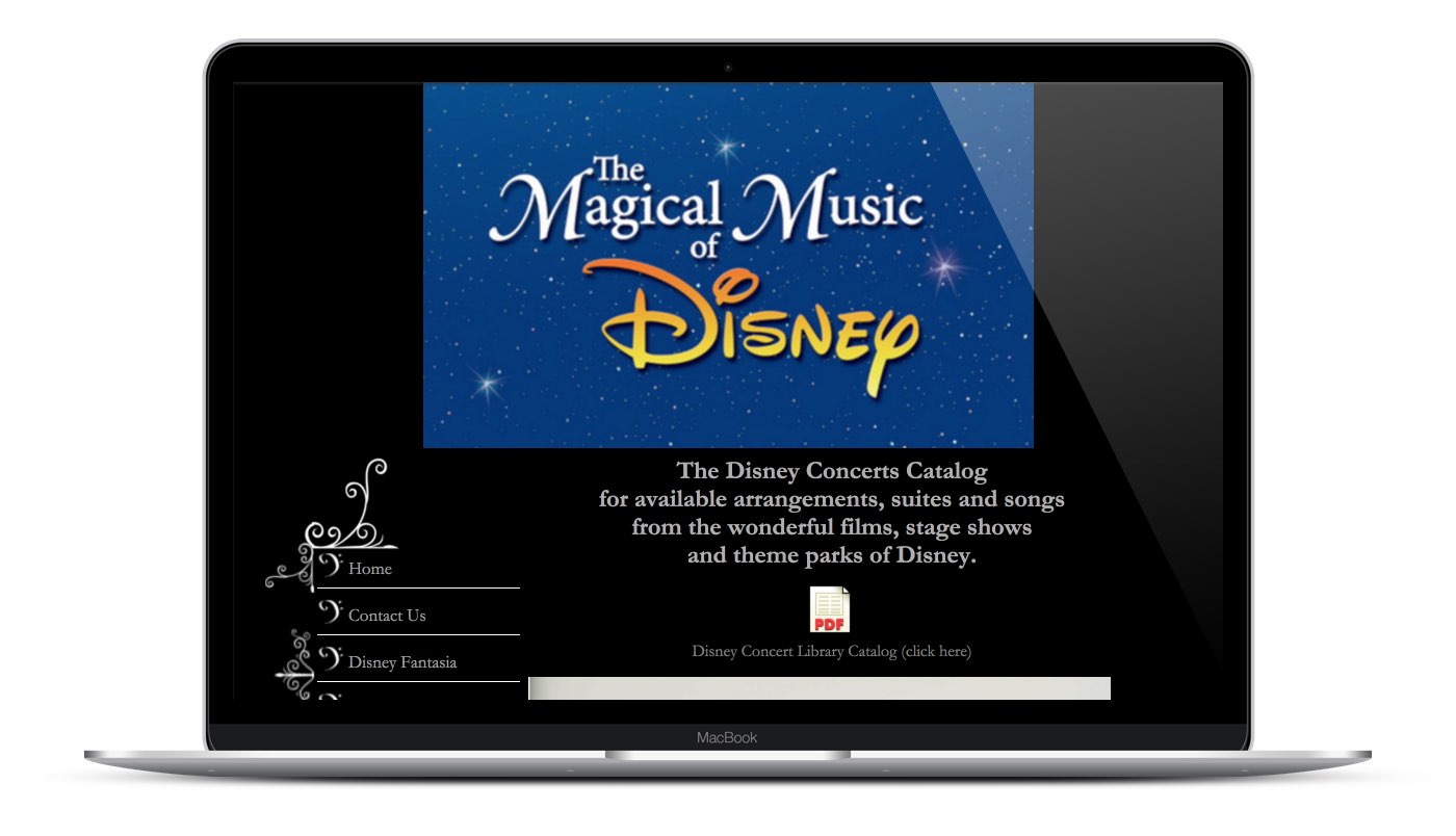 Existing Disney Concert Library Website